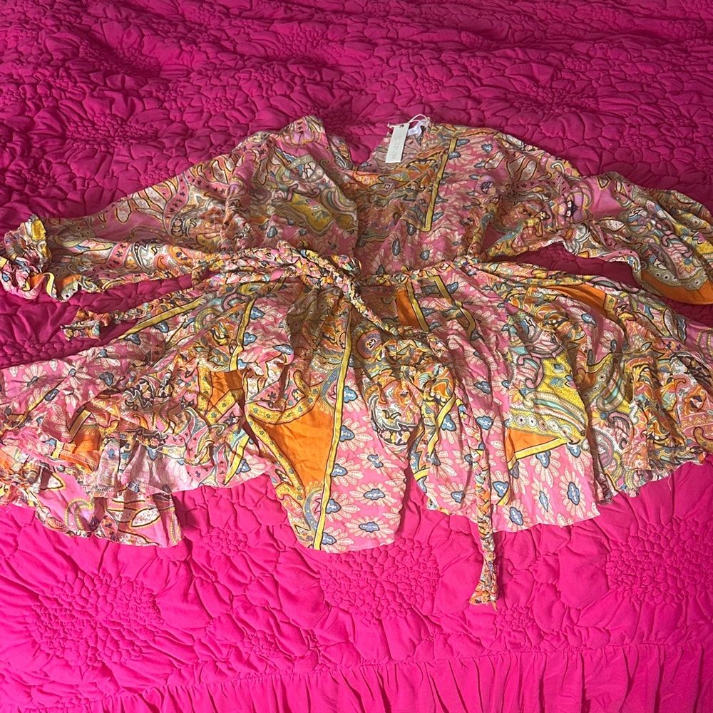 Olivaceous Multicolor Paisley Dress